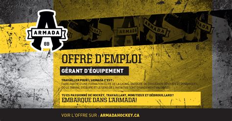 Offre D Emploi G Rant D Quipement De L Armada De Blainville