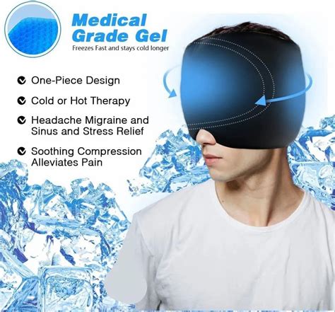 Migraine Relief Cap Headache Relief Cap Hot Cold Therapy Hat Migraine Relief Cap At