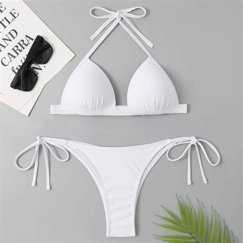 Sexy Bikini Push Up Women Swimsuits Female Micro Bikini Set Solid Thong Brazilian Swimwear