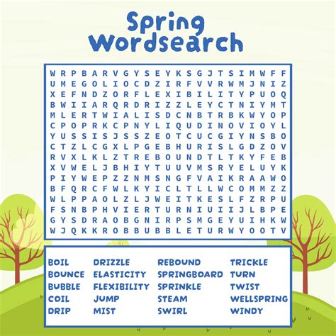 Spring Word Search Printable - Free coloring pages to print