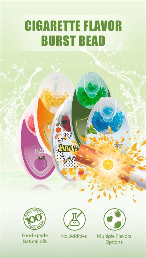 New Cigarettes Flavor Liquid Menthol Flavour Crush Ball Filter Tubes