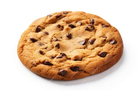 Premium Ai Image Chocolate Chip Cookie On White Background