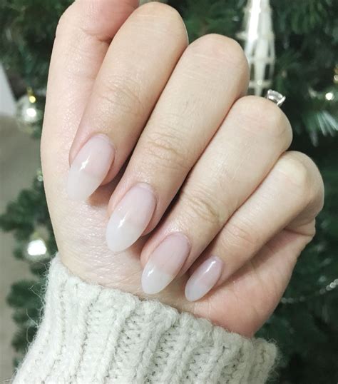 Almond Shaped Nails With Nude Polish