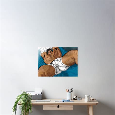 Hot Beefcake Sexy Bara Shirtless Man With Sexy Ass Big Ass Bara Poster For Sale By Anime
