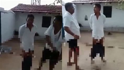 MP Rewa Man Stripped Half Naked Thrashed With Sticks By Sarpanch S Husband Shocking Visuals