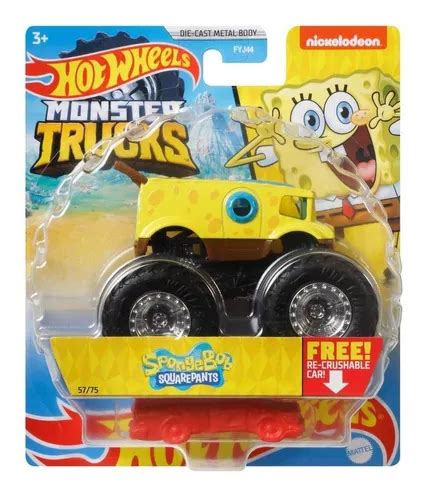 Hot Wheels Carrinho Monster Truck Bob Esponja 1 64 Mattel Parcelamento Sem Juros