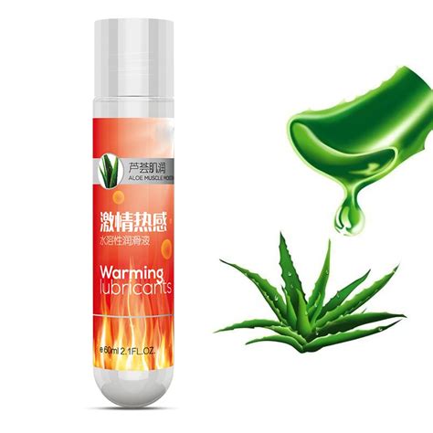 60ML Aloe Warming Lubricant Water Based Body Massage Sex Lube Lubration