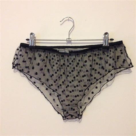 Black Sheer Polka Dot Boxer Briefs See Through Lingerie Sheer