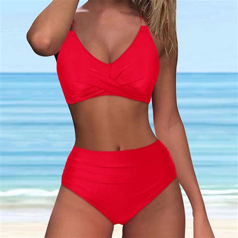 Amidoa Shapewear Swimsuits For Women Cheeky Wrap High Cut Two Piece Sets Thong Bikini Sets For