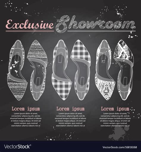 Fashion sketch womens shoes Royalty Free Vector Image