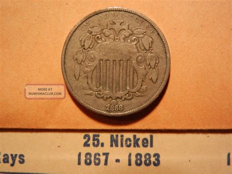 Us Shield Nickel Old Five Cent Nickel Coin