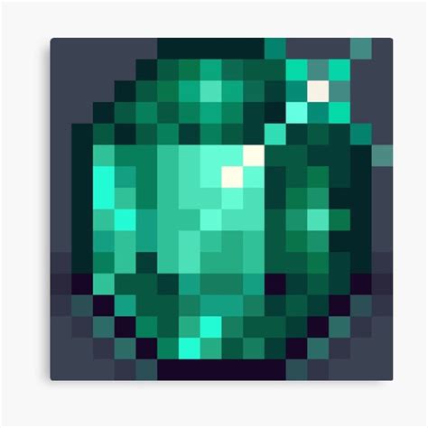 Pixel Emerald Canvas Prints Redbubble