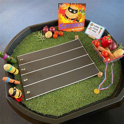 Supertato Tuff Tray Superveggies Race In 2023 Tuff Tray Supertato