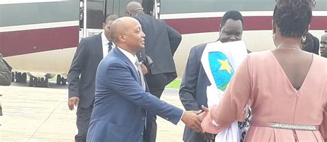 CAF president Patrice Motsepe arrives in Juba | Radio Tamazuj