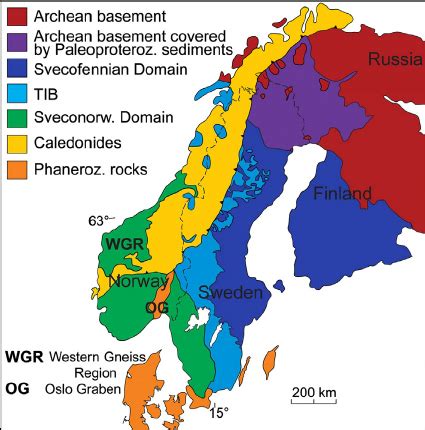 Simplified Tectonic Map Of The Baltic Shield The Three Main Domains