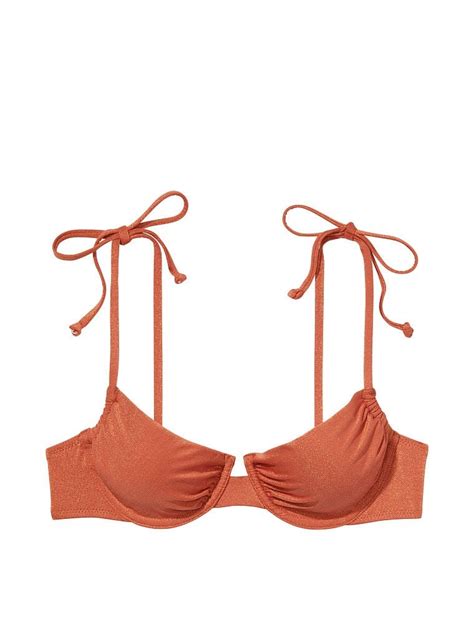 Büzgülü Işıltılı Balenli Ayarlanabilir Bikini Üstü