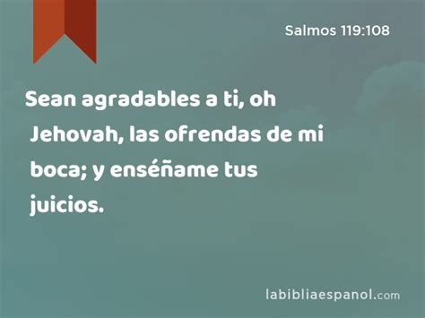 Salmos Sean Agradables A Ti Oh Jehovah Las Ofrendas De Mi