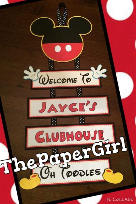 Mickey Mouse Clubhouse Oh Toodles Handmade Personalized Welcome Sign