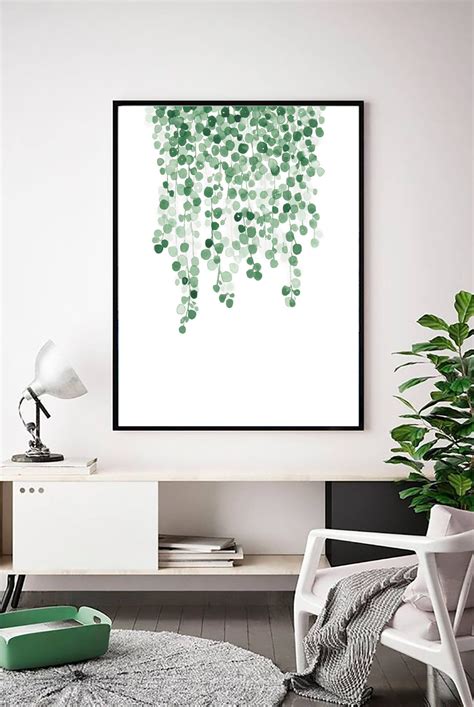 Leaf Wall Art Botanical Print Greenery Print Modern Art Etsy