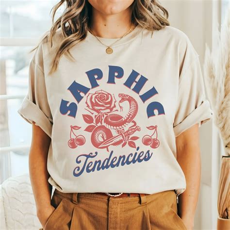 Sapphic Shirt Lesbian Pride Tshirt Sapphic Tendencies Lavender Menace Live Laugh Lesbian