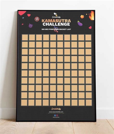 Kamasutra Challenge Sex Positions Bucket List Scratch Off Poster