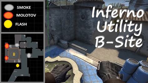 CSGO Inferno B Site Utility Smokes Molotovs And Flashes YouTube