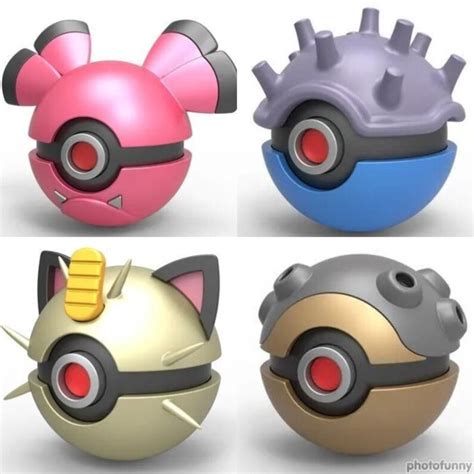 Pokemon Themed Pokeballs Pokemon Fan Art Pikachu Etsy