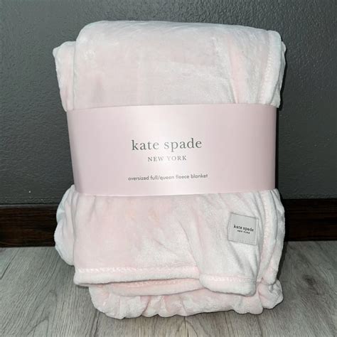 Kate Spade Full Queen Fleece Blanket Pink Kate Spade Pink Throw