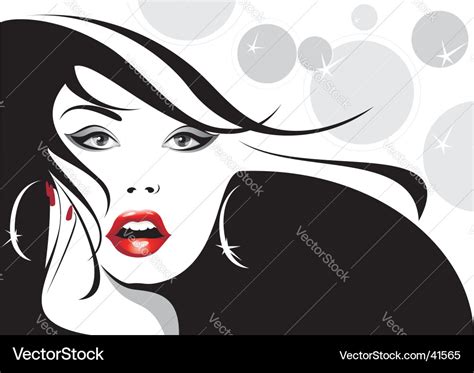 Glamour Girl Royalty Free Vector Image Vectorstock