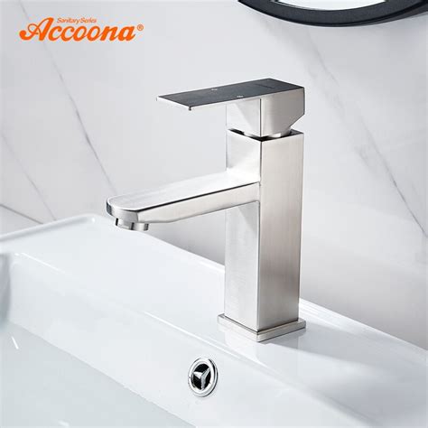 Accoona Medence Csaptelep F Rd Szoba Mosogat K Dperemre Szerelhet Hot Hidegvizes Medence