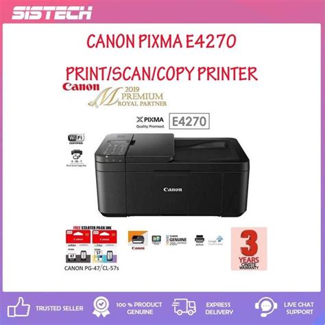 CANON PIXMA E4270 AIO WIFI PRINTER Print Scan Copy Fax Lazada