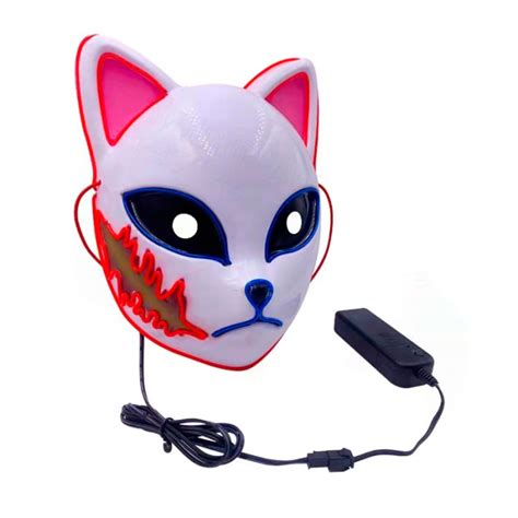 Сяюча маска Танджиро Клинок Розсікаючий Демонів Ghost Killing Blade LED ...