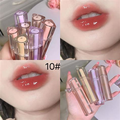 Nude Lip Tint Long Lasting Waterproof Lipstick Non Stick Cup Lip Tint Crystal Mirror Lip Gloss
