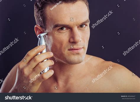 Portrait Handsome Naked Man Using Hair Stock Photo Shutterstock