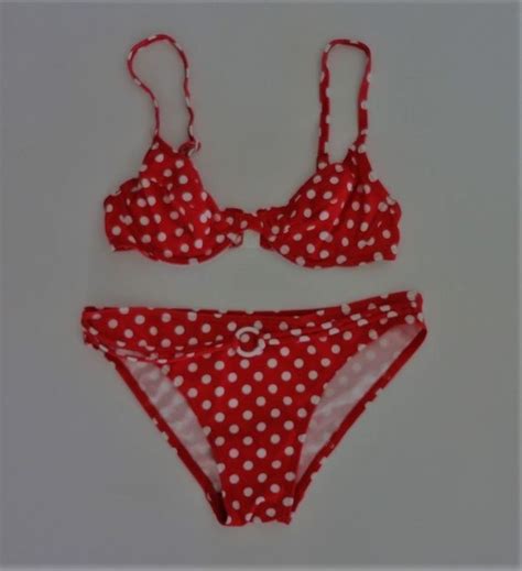 NEUER süsser Bikini rot weiss Polka dot Gr Neu gemäss