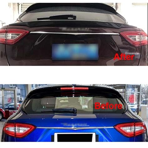 Real Carbon Fiber Rear Middle Spoiler Wing Lip For 2017 2024 Maserati