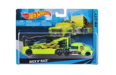 HOT WHEELS CIĘŻARÓWKA Z NACZEPĄ ROCK N RACE BDW62 6977395089 oficjalne archiwum Allegro