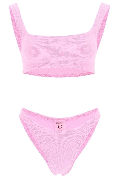 Hunza G Xandra Bikini Set Pink Editorialist