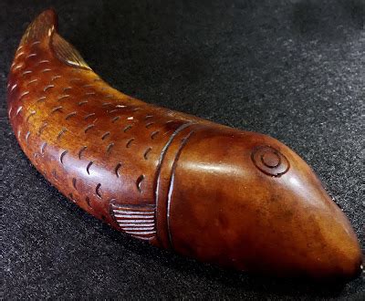 Javan Rhino Horn Sculpture Fish Qing Dynasty Click