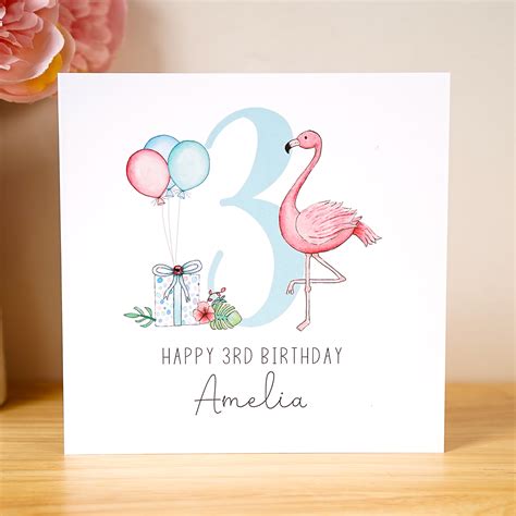 Girls Flamingo Birthday Card St Nd Rd Th Th Th Th Th