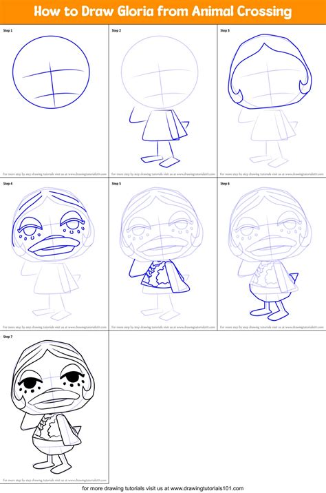 How To Draw Gloria From Animal Crossing Animal Crossing Step By Step