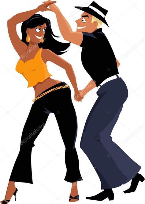 Salsa Dancers In The Club — Stock Vector © Aleutie 113842316
