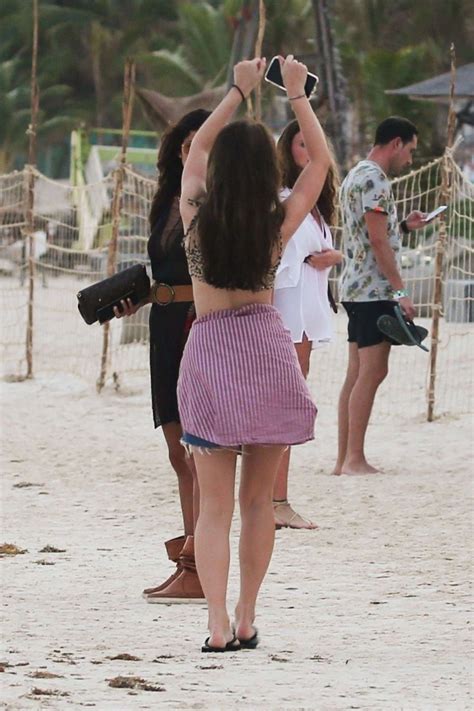 LOTTIE MOSS In Bikini Top On The Beach In Tulum 01 13 2019 HawtCelebs