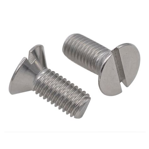 Stainless Steel M X Slotted Countersunk Head Machine Screw