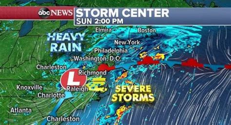 Heavy Rain Severe Weather Play Havoc With East Coast Abc News