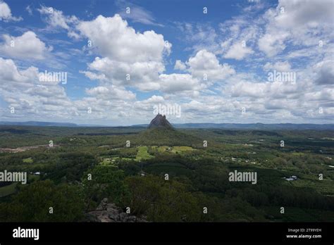 Scenic Landscape View Of Mt Coonowrin And Mt Beerwah From Top Of Mt