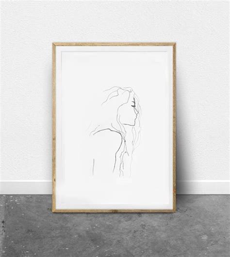 Minimalist Nude Girl Printable Art Nude Girl Printable Wall Art Minimalist Nude Girl