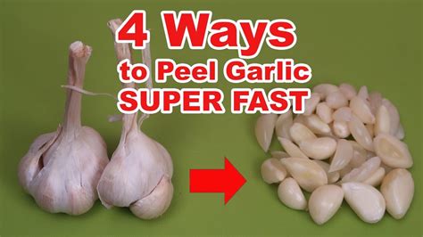 How To Peel Garlic Life Hack 4 Ways To Peel Garlic Super Fast Youtube