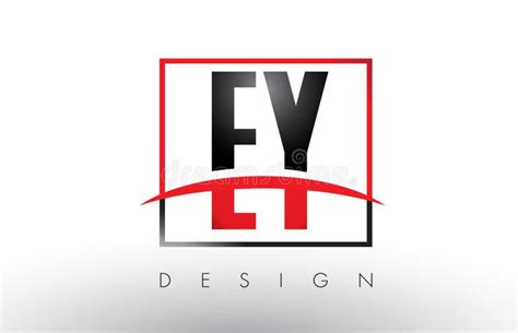 Ey E Y Logo Letters With Red And Black Colors And Swoosh Stock Vector Illustration Of Sign