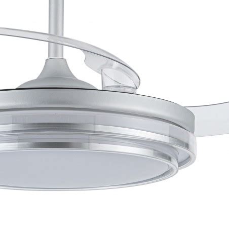 Lander Silver Led Ceiling Fan W Lm Cct Cristalrecord